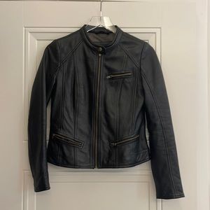 Black Rivet black leather jacket